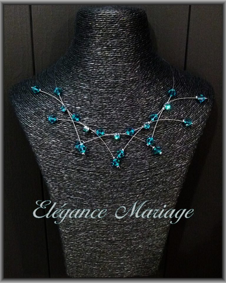 Collier bleu de pierre de haute qualité, bijoux turquoise, collier de pendentif long, collier de