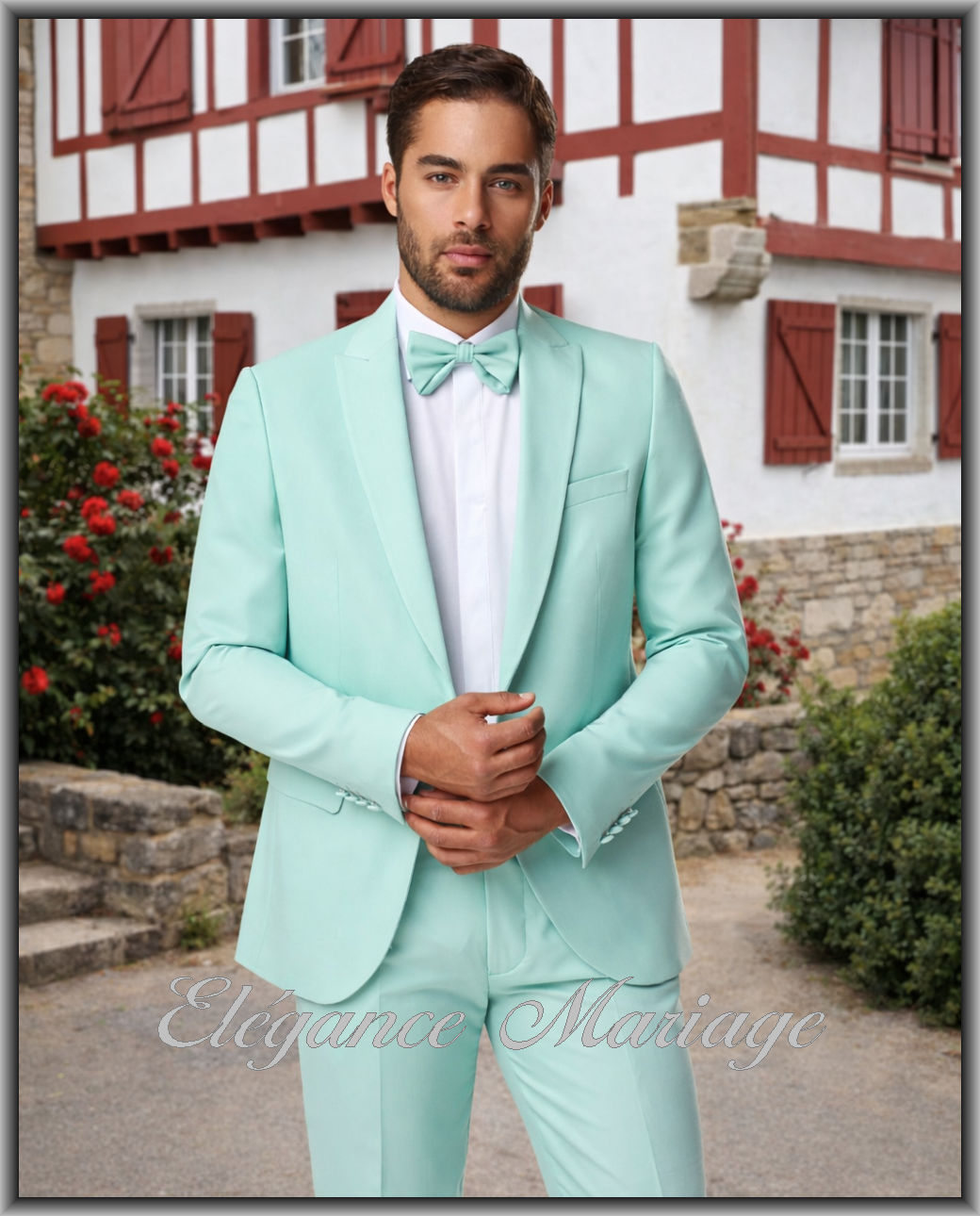 Daniel - costume témoin invité vert d'eau
