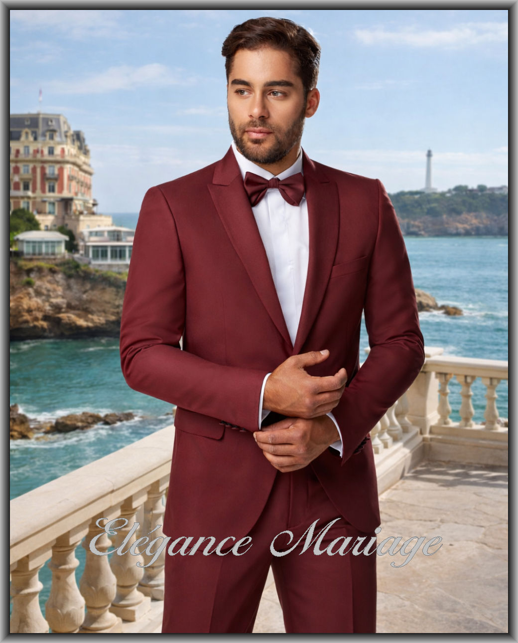 Daniel - costume bordeaux invité témoin