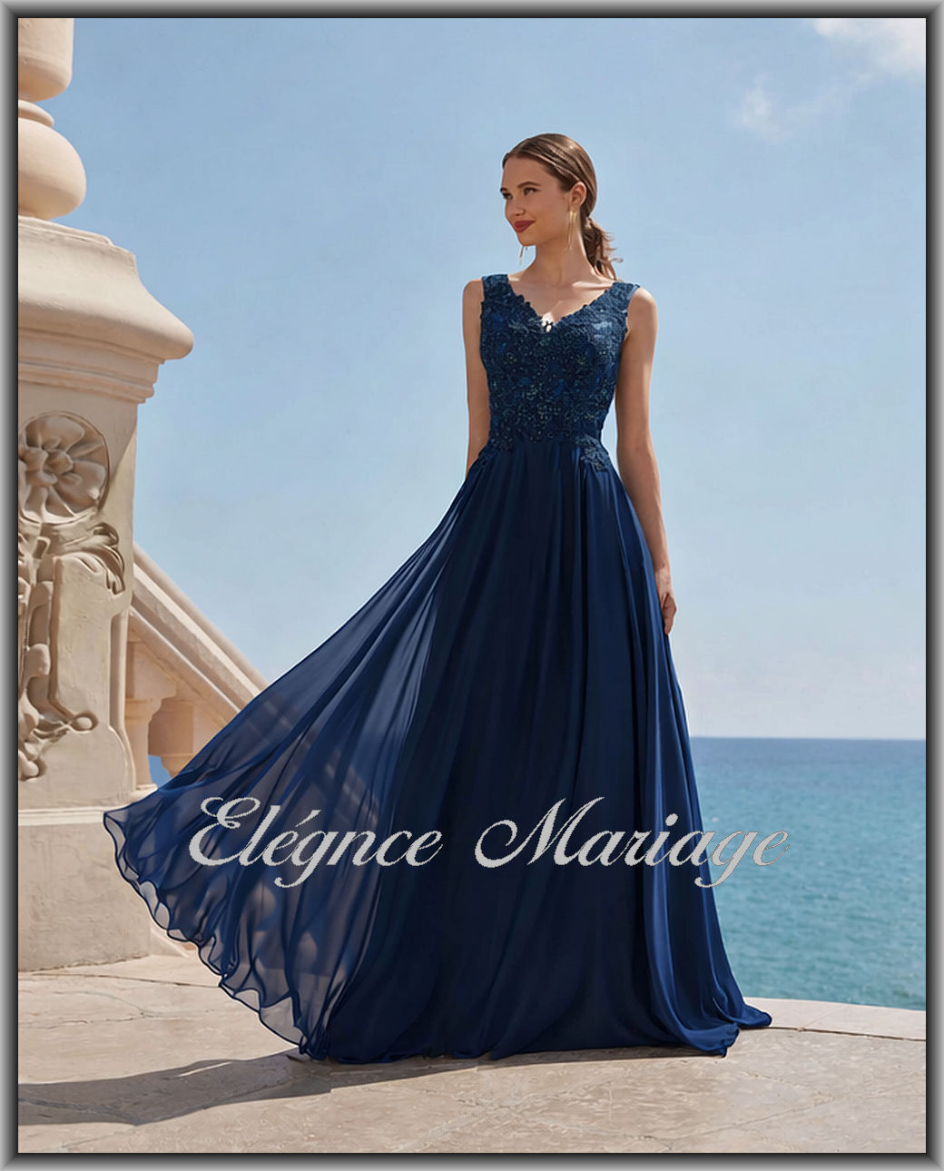 Robe cocktail Cassydie marine