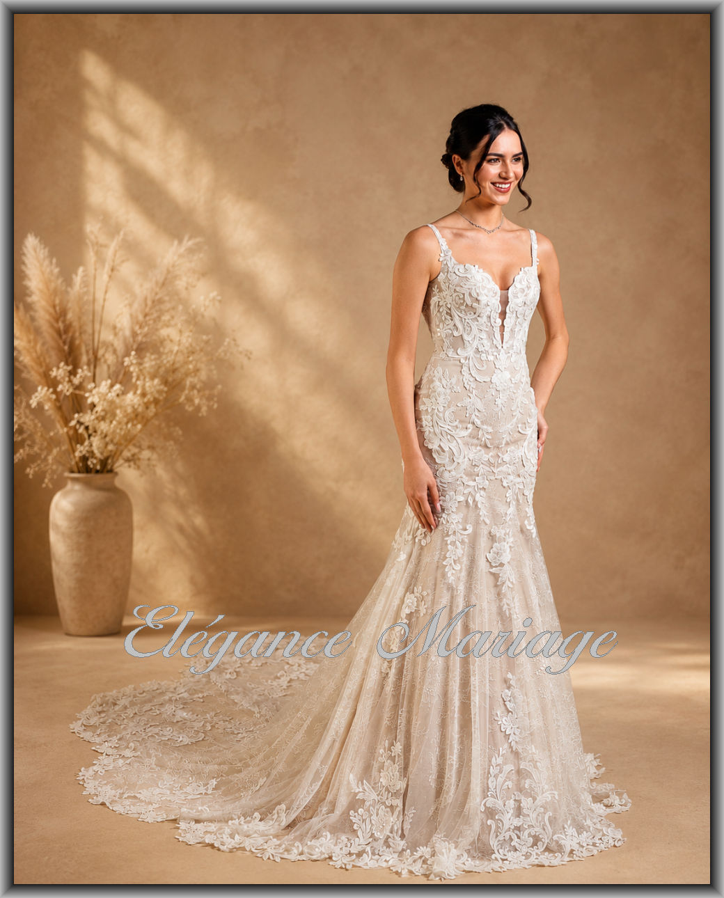 Très couture robe de mariée sirène Dax