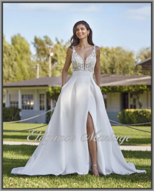 Alysson robe de mariée avec poches Dax en satin