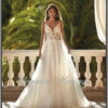 Azalée robe de mariée tulle Dax avec bustier en dentelle et brillants