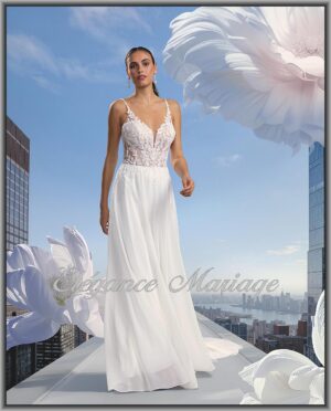 Fiorenza robe de mariée Pronuptia Landes au style bohème