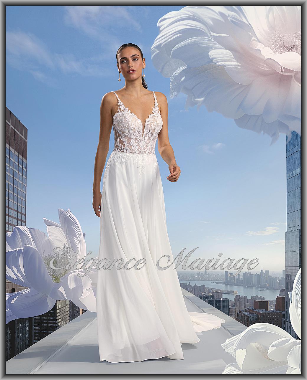 Fiorenza robe de mariée Pronuptia Landes au style bohème