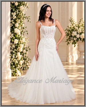 Robe de mariée sirène ivoire disponible dans les Landes