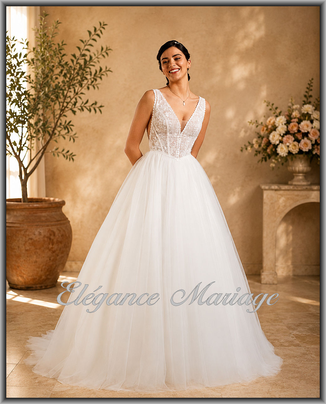 Sublime robe de mariée tulle gonflante Mont-de-Marsan et Dax