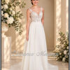 Intuition robe de mariée bohème sans les manches papillon amovibles