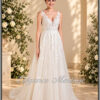 ISALINE robe de mariée fluide romantique en tulle et dentelle florale