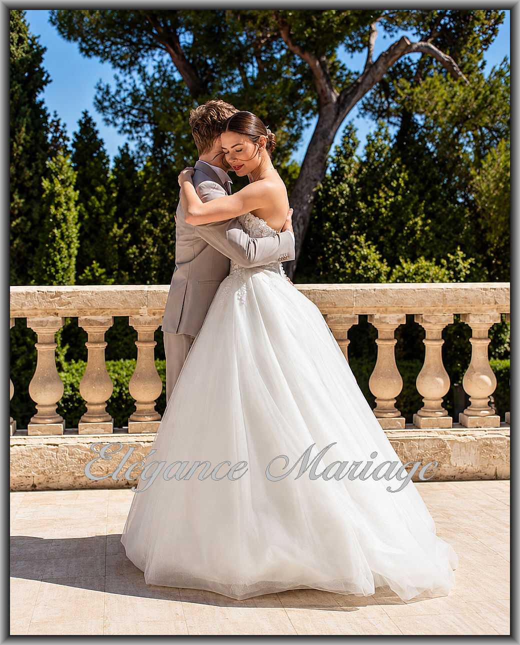 IVANNE robe de mariée princesse Landes en tulle pailleté