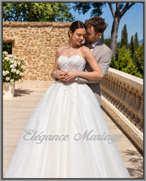 IVANNE robe de mariée princesse entièrement pailletée