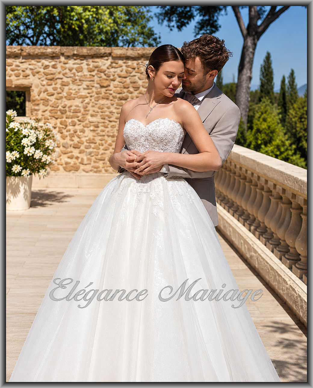 IVANNE robe de mariée princesse entièrement pailletée