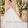Robe de mariée princesse IZZA avec bustier en dentelle florale et jupe scintillante