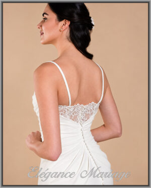 Robe de mariée sirène avec dos travaillé en dentelle