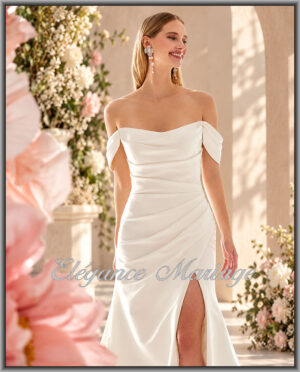 Séfia robe de mariée sirène fendue ivoire disponible à Dax
